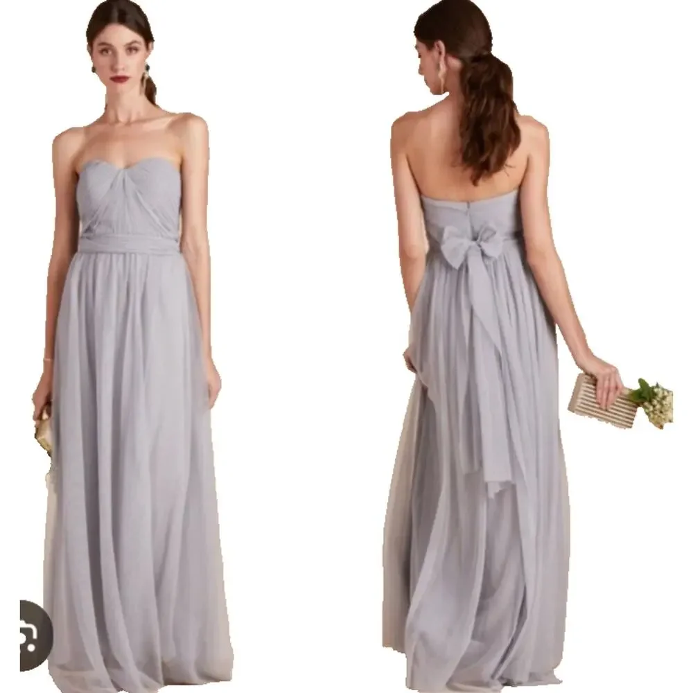 birdy grey christina dress Birdy Grey CHRISTINA CONVERTIBLE DRESS TULLE SILVER XL NEW NWT BRIDESMAID